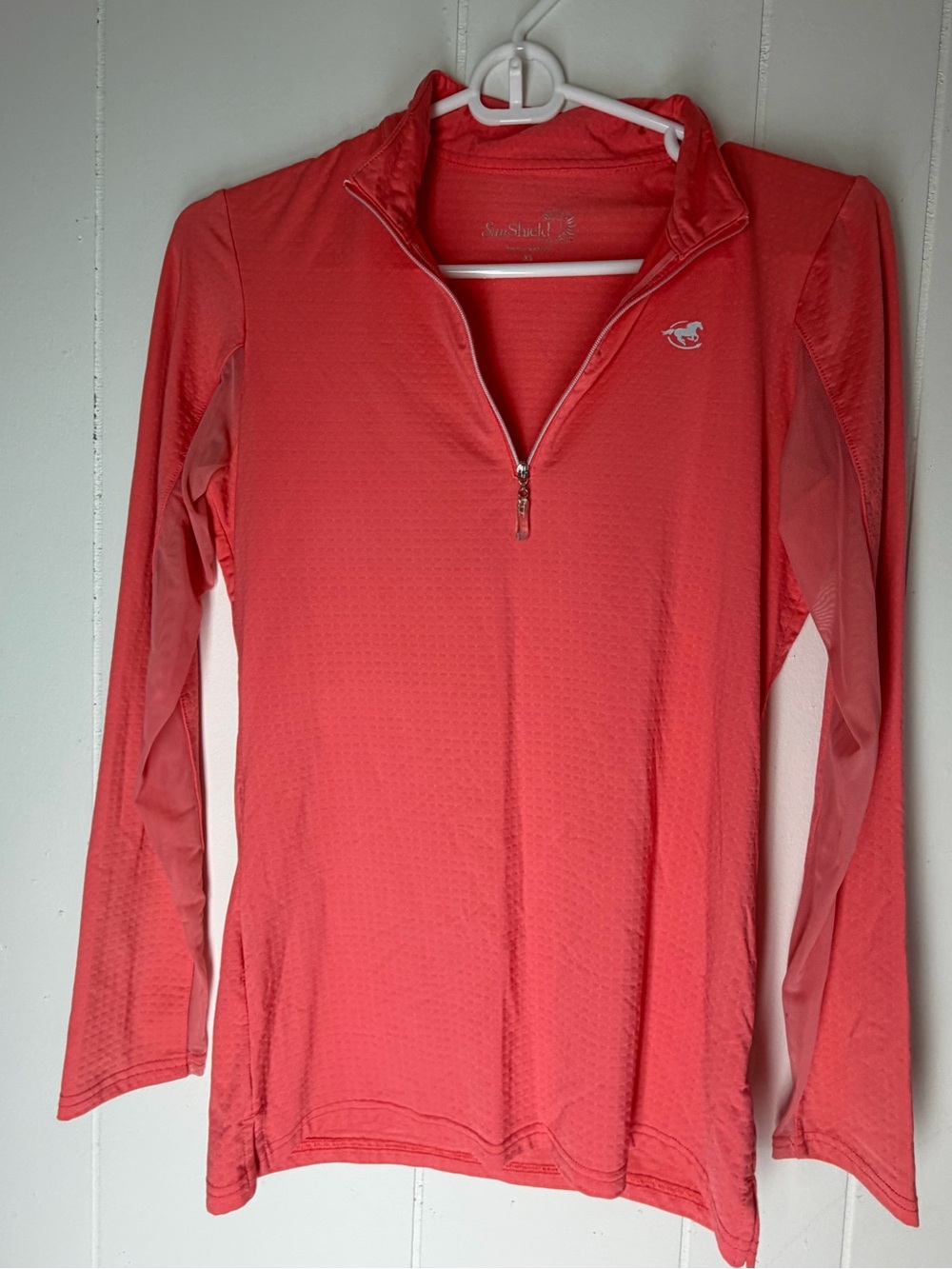Smartpak Women's Coral Half-Zip Long Sleeve riding shirt